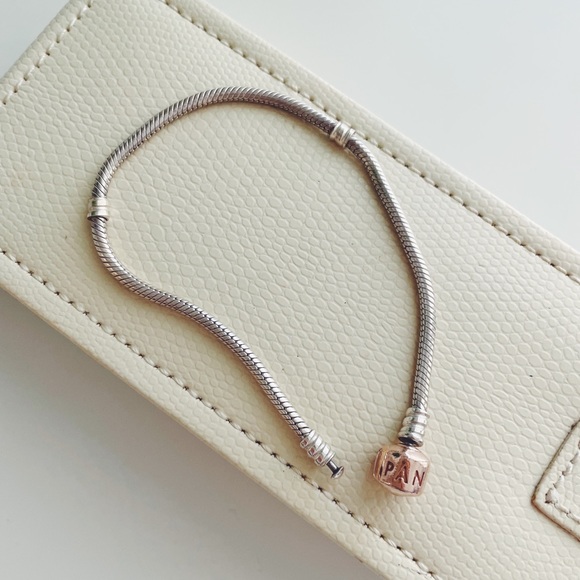 Pandora Jewelry - SOLD Pandora Moments Snake Chain Bracelet two-tone silver/rose gold 7.9”